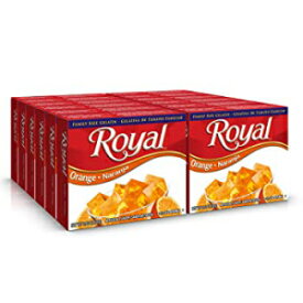 ロイヤル バイリンガル ゼラチン、無脂肪デザートミックス、オレンジ (12 - 2.8 オンス箱) Royal Bilingual Gelatin, Fat Free Dessert Mix, Orange (12 - 2.8 oz Boxes)