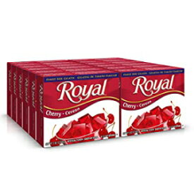 ロイヤル バイリンガル ゼラチン、無脂肪デザートミックス、チェリー (12 - 2.8 オンス箱) Royal Bilingual Gelatin, Fat Free Dessert Mix, Cherry (12 - 2.8 oz Boxes)