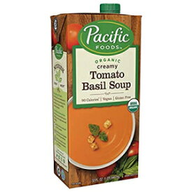 パシフィックフーズ オーガニックビーガントマトバジルスープ、32オンスカートン、12パック Pacific Foods Organic Vegan Tomato Basil Soup, 32-Ounce Cartons, 12-Pack
