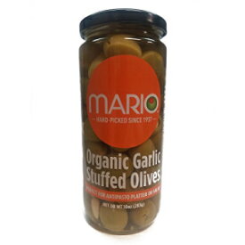 Mario Camacho Foods オーガニック ガーリック詰めグリーン オリーブ、10.0 液量オンス Mario Camacho Foods Organic Garlic Stuffed Green Olives, 10.0 Fluid Ounce