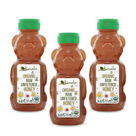 Kevala オーガニック生無濾過ハニーベア、11.5 オンス (3 パック) Kevala Organic Raw Unfiltered Honey Bear, 11.5 oz (3 Pack)