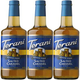 Torani シュガーフリー 塩キャラメルシロップ (25.4オンス) 3パック Torani Sugar Free Salted Caramel Syrup (25.4oz) 3 Pack