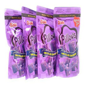 Oishi Pillows 宇部入りクラッカー、5.29 オンス 4 個パック Oishi Pillows Ube Filled Crackers,5.29 Ounce Pack of 4