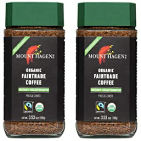 マウントハーゲンオーガニックコーヒー-カフェインカフェイン入り3.53オンス（2パック） Mount Hagen Organic Coffee -Cafe Decaffeinated 3.53 oz (Pack of 2)