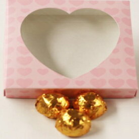 Scott's Cakes White Chocolate Peanut Butter Truffle Cream Filling Candies with Copper Foils in a 1 Pound Pink Heart Box