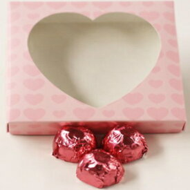 Scott's Cakes White Chocolate Peanut Butter Truffle Cream Filling Candies with Pink Foils in a 1 Pound Pink Heart Box