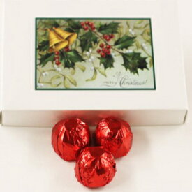Scott's Cakes White Chocolate Cherry Brandy Italian Butter Cream Candies with Red Foils in a 1 Pound Mistletoe Box