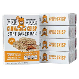 Zee Zees シナモンクリスプソフトベイクドスナックバー、ナッツフリー、全粒粉、自然な色と風味、1.3オンスバー、30パック Zee Zees Cinnamon Crisp Soft Baked Snack Bars, Nut-Free, Whole Grain, Naturally Colored and Flavored,1.3 oz Bars, 3