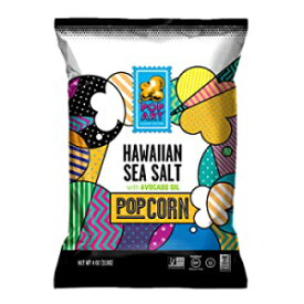 POP ART ハワイアンシーソルト アボカドオイルポップコーン、4オンス POP ART Hawaiian Sea Salt Avocado Oil Popcorn, 4 OZ