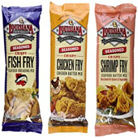 ルイジアナ フィッシュ フライ 製品 味付けフライ ミックス 3 フレーバー 6 パッケージ バラエティ バンドル Louisiana Fish Fry Products Seasoned Fry Mix 3 Flavor 6 Package Variety Bundle