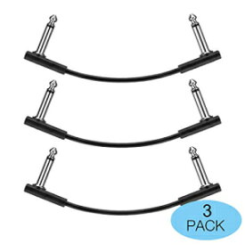 Donner Flat Patch Cables for Guitar Effect Pedal 6 Inch Save Space Clear Sound 1/4" TS Right Angle 3 Packs Donner Flat Patch Cables for Guitar Effect Pedal 6 Inch Save Space Clear Sound 1/4" TS Right Angle 3 Packs