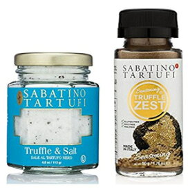 サバティーノタルトゥフィトリュフゼスト（1.76オンス）とサバティーノタルトゥフィトリュフと塩（4オンス） Sabatino Tartufi Truffle Zest (1.76 oz) and Sabatino Tartufi Truffle and Salt (4 oz)