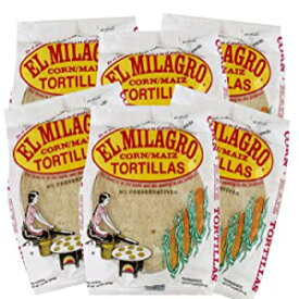 El Milagro クラシック コーン メイズ ナチュラル ソフト トルティーヤ タコス、料理など用 - 6 パック El Milagro Classic Corn Maiz Natural Soft Tortillas for Tacos, Cooking, etc - 6 Pack
