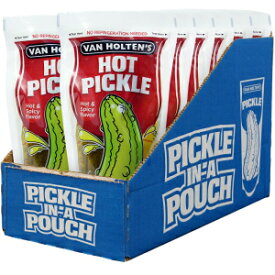 1 カウント (12 個パック)、ホット、ヴァン ホルテンのピクルス - ジャンボ ホット ピクルス イン ア パウチ - 12 パック 1 Count (Pack of 12), Hot, Van Holten's Pickles - Jumbo Hot Pickle-In-A-Pouch - 12 Pack