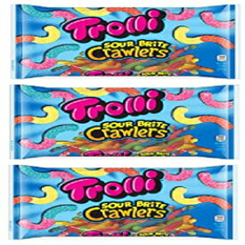 Trolli Sour Brite Crawlers グミ キャンディ、14 オンス バッグ 3 個セット Trolli Sour Brite Crawlers Gummy Candy, 14 Ounce Bag Set of 3