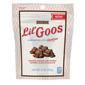 Goo Goo Cluster Lil' Goos - 再密封可能なポーチに入ったスナックサイズの Goo Goo クラスター - 6 オンスバッグ Goo Goo Cluster Lil' Goos - Snack Sized Goo Goo Clusters in Resealable Pouch - 6 oz bag