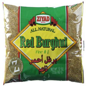 Ziyad Brand プレミアム品質レッドバーグフル小麦 #1、100% オールナチュラル、繊維豊富、コレステロールなし、塩分なし、タブレサラダに欠かせない 32 オンス Ziyad Brand Premium Quality Red Burghul Wheat Fine #1, 100% All-Natural, High in