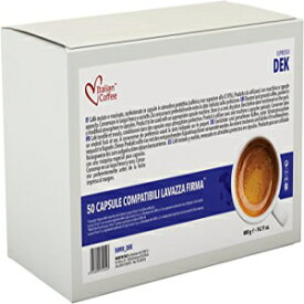 RIVO マシンと互換性のあるイタリアン コーヒー カプセル (デカフェ、50) Italian Coffee capsules compatible with RIVO machines (Decaff, 50)