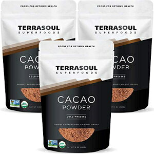 Terrasoul Superfoods I[KjbN JJI pE_[A3 |h (3 pbN) -  Pg r[K Terrasoul Superfoods Organic Cacao Powder, 3 Lbs (3 Pack) - Raw Keto Vegan