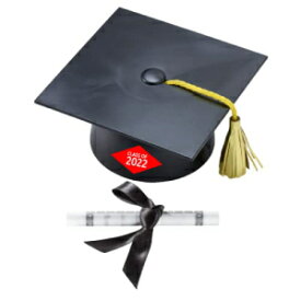 卒業ケーキキット カップケーキ & パーティー用品 キャップと卒業証書ケーキ デコレーション トッパー レッド Graduation Cake Kit Cupcake & Party Supplies Cap and Diploma Cake Decoration Topper Red