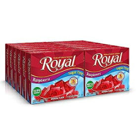 ロイヤル ラズベリー ゼラチン デザート ミックス、砂糖不使用、0.32 オンス ボックス (12 個パック) Royal Raspberry Gelatin Dessert Mix , Sugar Free, 0.32-Ounce Box (Pack of 12)