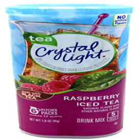 クリスタル ライト ラズベリー アイス ティー ドリンク ミックス、12 クォート キャニスター (12 個パック) Crystal Light Raspberry Iced Tea Drink Mix, 12-Quart Canister (Pack of 12)