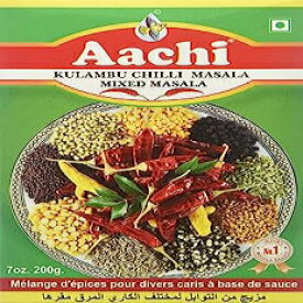 Aachi Kulambu チリーマサラ ミックスマサラ 7 オンス、200 グラム Aachi Kulambu Chilly Masala Mixed Masala 7 Oz, 200 Gm