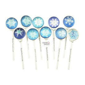 Sparko Sweets 3D ロリポップ フローズン スノーフレーク デザイン (10 個セット) Sparko Sweets 3D Lollipops Frozen Snowflakes Designs (10 Piece Set)
