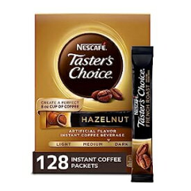 1.69 オンス (8 個パック)、ヘーゼルナッツ、ネスカフェ テイスターズチョイス インスタントコーヒー飲料、ヘーゼルナッツ、16 カウント (8 個パック) 1.69 Ounce (Pack of 8), Hazelnut, Nescafe Taster's Choice Instant Coffee Beverage,