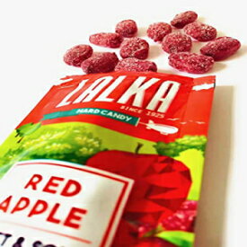 Lalka レッド アップル ハード キャンディ ビーガン フルーツ風味の盛り合わせ、2.8 オンスのサイズ バッグ Lalka Red Apple Hard Candy Vegan Assorted Fruit Flavored , 2.8 Oz Size Bag
