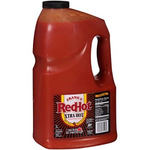 Frank's RedHot Xtra Hot Cayenne Pepper Hot Sauce, gal One Gallon of Extra Hot Cayenne Pepper Hot Sauce with 3x the Heat, Best for Wings, Pizza, Sides, Snacks, Bar Bites and More