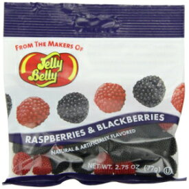 Jelly Belly ラズベリーとブラックベリーの噛み応えのあるキャンディー、2.75 オンス、12 パック Jelly Belly Raspberries and Blackberries Chewy Candy, 2.75-oz, 12 Pack