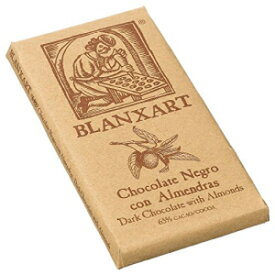 Blanxart のナッツ入りチョコレートバー - ダークアーモンド入り (7 オンス) Chocolate Bar with Nuts by Blanxart - Dark with Almonds (7 ounce)