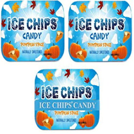 ICE CHIPS キシリトール キャンディ缶 (パンプキン スパイス、3 パック) - 写真のバンドが付属 ICE CHIPS Xylitol Candy Tins (Pumpkin Spice, 3 Pack) - Includes BAND as shown