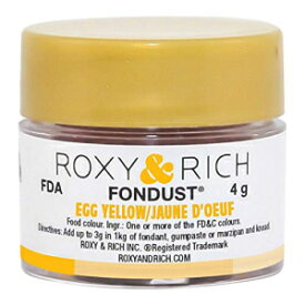 Roxy & Rich フォンダストパウダー食品着色料、卵黄 4 グラム Roxy & Rich Fondust Powder Food Color, Egg Yellow 4 Grams