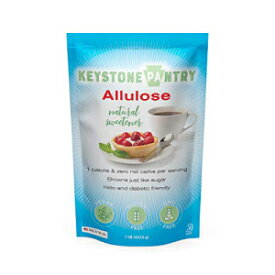 Keystone Pantry 非遺伝子組み換えアルロース – 完璧な天然シュガーフリー代替品、スクロースの甘味の 70% – 低カロリー、炭水化物不使用、ケトジェニックおよび患者に優しい、グルテンフリー、パウダー – 1 ポンド袋 Keystone Pantry Non-GMO Allulose