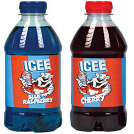 iscream 本物の ICEE ブランド チェリーとブルー ラズベリー フレーバー シロップ ICEE アット ホーム スラッシー メーカー用、各フレーバー 6 個 iscream Genuine ICEE Brand Cherry and Blue Raspberry Flavor Syrup for ICEE At Home Slushi