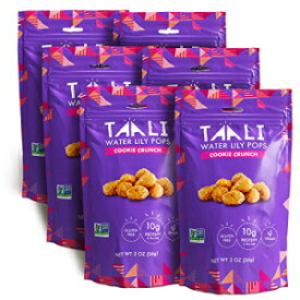Taali NEW Sweet Cookie Crunch Popped Water Lily Pops (6 Resealable Bags) | Satisfy your Sweet Tooth with Extra Protein Boost | Snack on the Go | Enjoy with Milk as a Morning Cereal | (2 oz. bags)