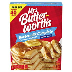 ミセスバターワースのコンプリートバターミルクパンケーキとワッフルミックス、32オンス Mrs. Butterworth's Complete Buttermilk Pancake and Waffle Mix, 32 oz
