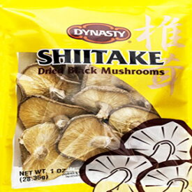 王朝椎茸乾燥黒マッシュルーム、1オンス（12個パック） Dynasty Shiitake Dried Black Mushrooms, 1 Ounce (Pack of 12)