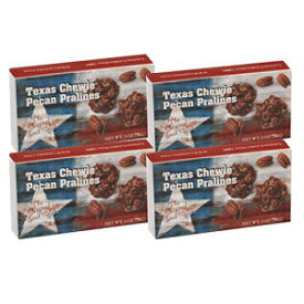 Lammes Candies テキサスチューイピーカンプラリネ 2オンス ギフトボックス - 4個パック Lammes Candies Texas Chewie Pecan Praline 2 Ounce Gift Box - Pack of 4