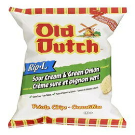 オールド ダッチ リップ L ポテトチップス サワークリーム & グリーンオニオン 255g {カナダ輸入品} Old Dutch Rip L Potato Chips Sour Cream & Green Onion 255g {Imported from Canada}