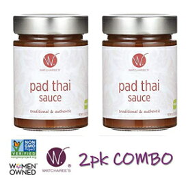 ワチャリーのパッタイソース | ビーガン & 非遺伝子組み換え | 本格的な伝統的なタイのレシピ | 12.8オンスジャー(2パック) WATCHAREE'S Pad Thai Sauce | Vegan & Non-GMO | Authentic Traditional Thai Recipe | 12.8oz Jars (2 pk