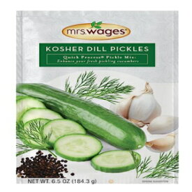 Mrs. Wages コーシャ ディル ピクルス クイック プロセス ミックス 6.5 オンス (6 個入りパック) Mrs. Wages Kosher Dill Pickles Quick Process Mix 6.5 Ounce (VALUE PACK of 6)