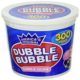 300 カウント (1 パック)、オリジナル、アメリカオリジナル ダブル バブル バブルガム 47.6 オンス バリュー タブ 300 個個別包装 300 Count (Pack of 1), original, America's Original Dubble Bubble Bubble Gum 47.6 Ounce Value Tub