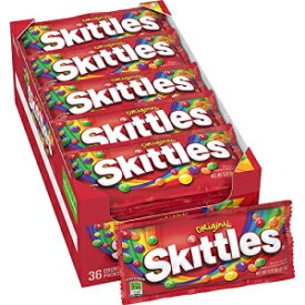 スキットルズ オリジナル サマー チューイー キャンディ パック、36 個バルク キャンディ ボックス SKITTLES Original Summer Chewy Candy Packs, 36 Ct Bulk Candy Box