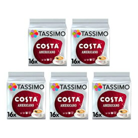 TASSIMO コスタ アメリカーノ 16 T ディスク (5 枚パック、合計 80 T ディスク) TASSIMO Costa Americano 16 T DISCs (Pack of 5, Total 80 T DISCs)