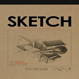 デザインアイデアスケッチパッド。鉛筆、インク、マーカー、木炭、水彩絵の具用のプレミアム紙スケッチパッド。アート、デザイン、教育に最適です。(11インチ×17インチ) Design Ideation Sketch Pad. Premium Paper Sketch pad for Pencil, Ink, Marker,