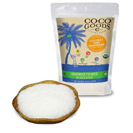 CocoGoodsCoベトナムシングルオリジンオーガニック無糖乾燥ココナッツ、ファイン、16オンス（2パック）-グルテンフリー、非遺伝子組み換え、ビーガン CocoGoodsCo Vietnam Single-Origin Organic Unsweetened Desiccated Coconut, FINE, 16 oz (Pack of 2)