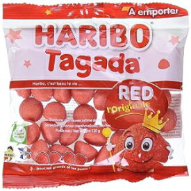 フランス産 Haribo Fraise Tagada 120 グラム キャンディーバッグ Haribo Fraise Tagada 120 Gram Candy Bag from France